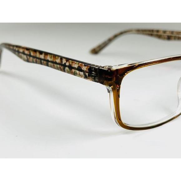 New TRADITIONS T-15 Col.10 Crystal Brown Eyeglasses with Camo Temples 54/16/145 - Picture 3 of 6